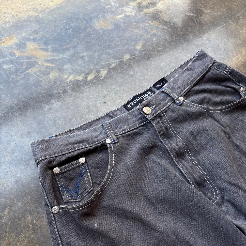 Vintage Baggy Y2K Evolution Denim Jorts - Picture 3 of 4